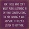 Wall Decor Sign 'Non-Listening No Alexa Features' Rustic Knotty Pine 7x7 Inch